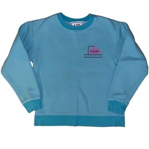 Men's EX-PLAIN Urban Wear Blue Crew Neck Streetwear Sweatshirt Sz M